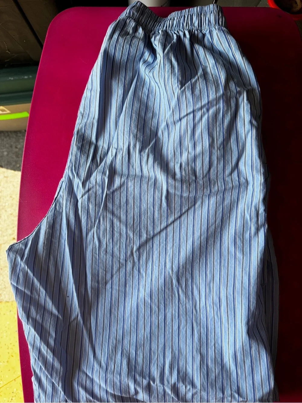 Polo by Ralph Lauren Men's Blue Stripe Button-down pajama set